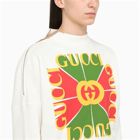 gucci white sweatshirt|Gucci sweatshirt vintage.